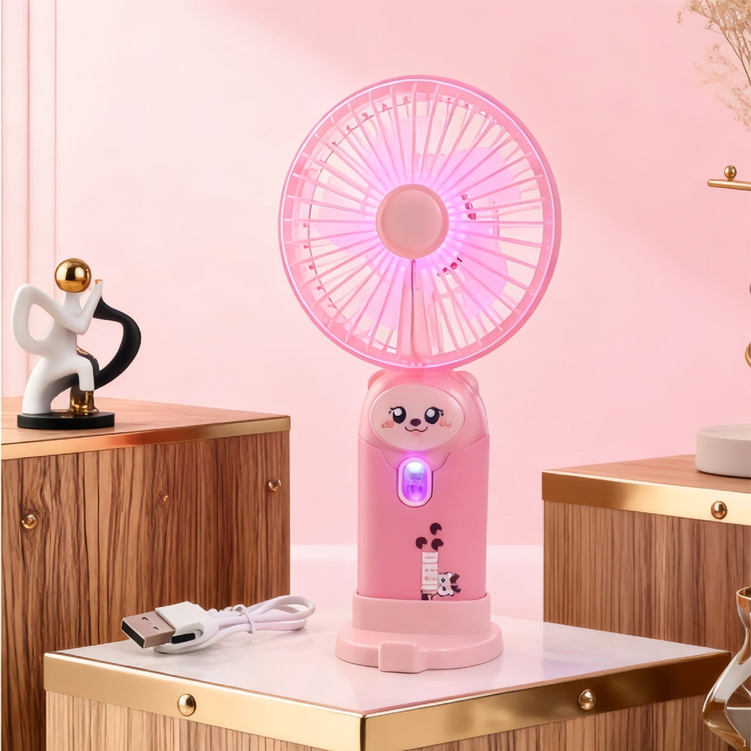 Women's Portable Hand Fan with Cute Rabbit Design Kalsten