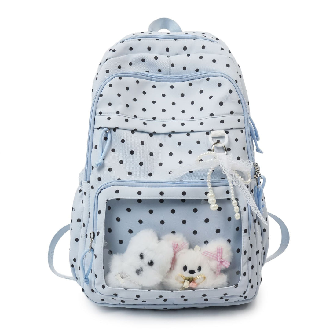 Cute Polka Dot Patterned Backpack