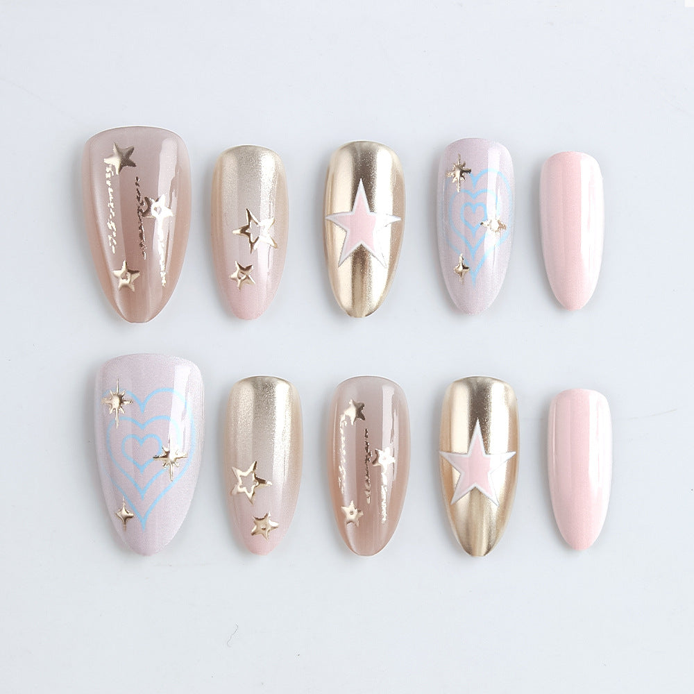 Star-Embellished Press-On Nail Set Kalsten