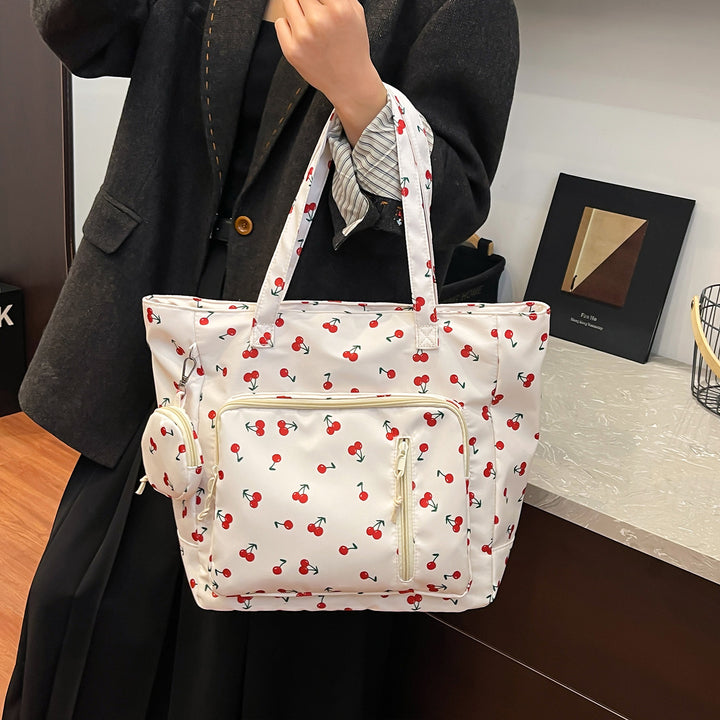 Functional Floral Print Tote Bag Kalsten