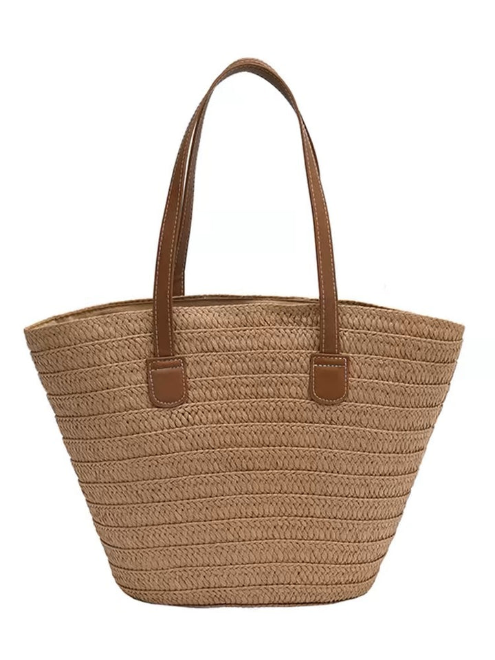 Handcrafted Beach Bag Made of Natural Material with Sturdy Handles Kalsten