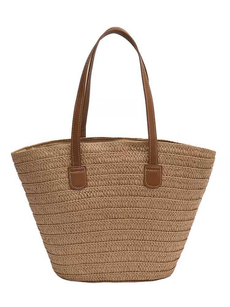 Beach bag with high-quality leather handles Kalsten