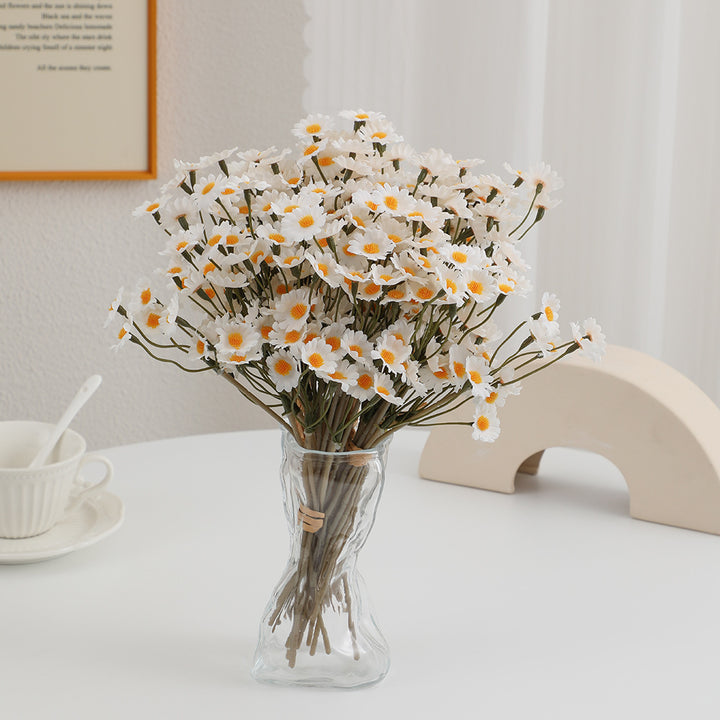 Decorative artificial flower arrangement