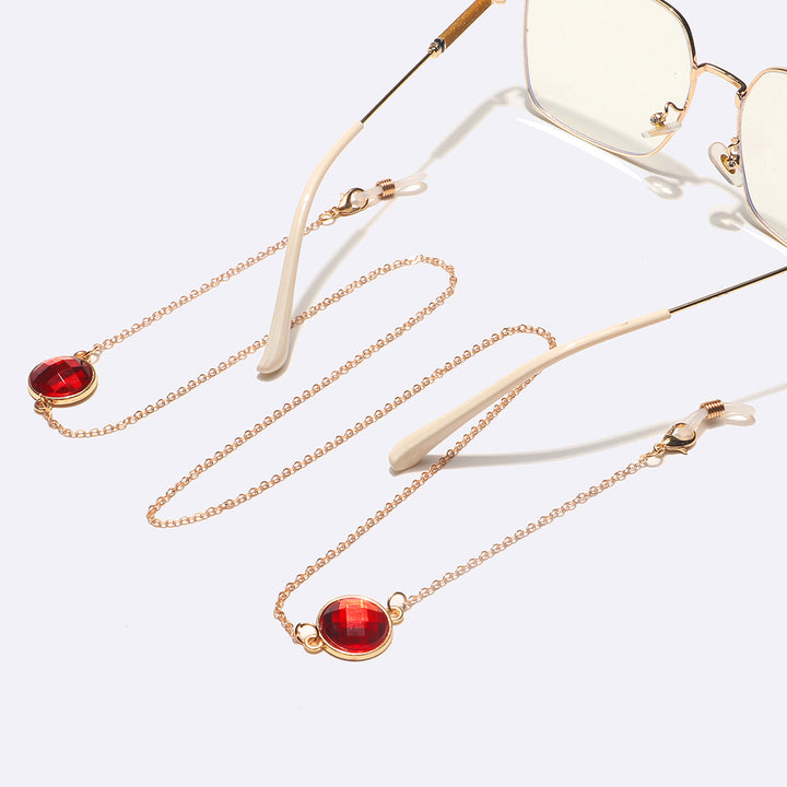 Elegant Gemstone Eyewear Chain Kalsten