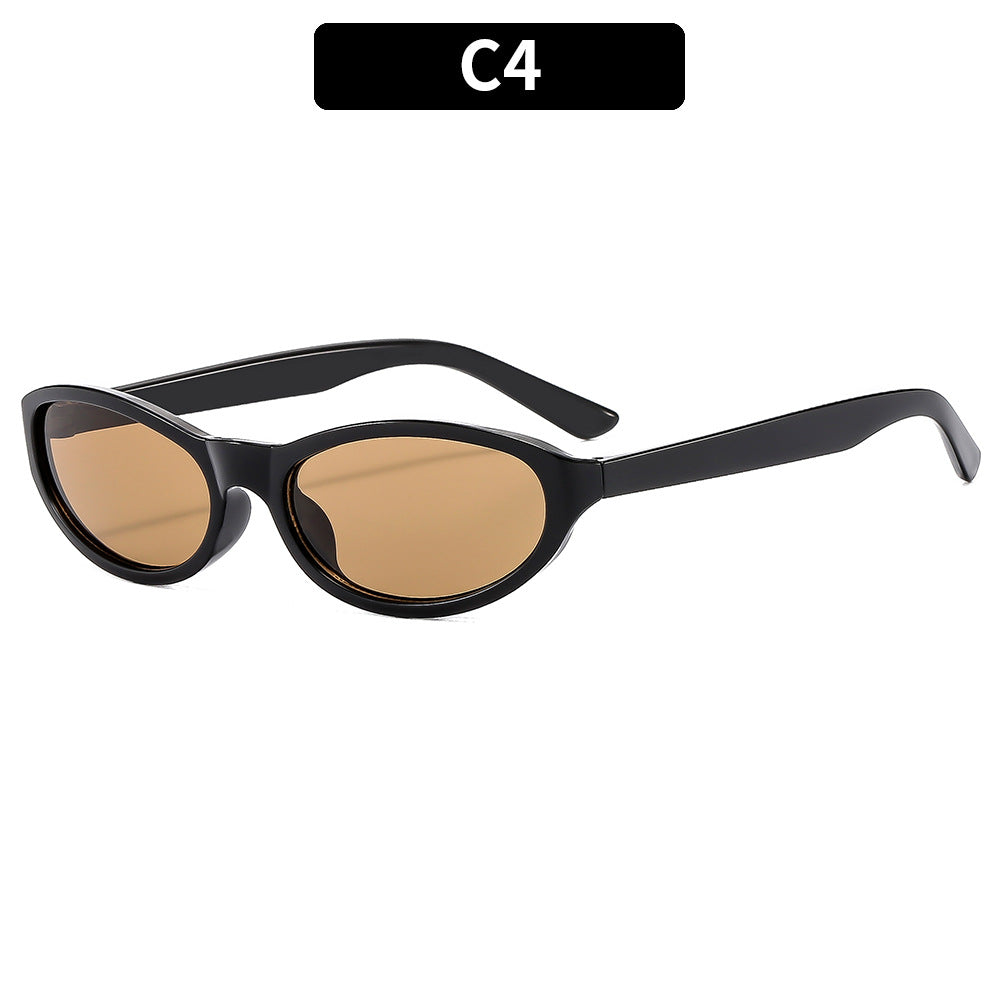 Modern Design Stylish Oval Frame Sunglasses
