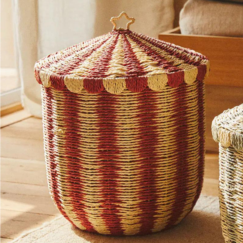 Handmade storage basket in playful design Kalsten