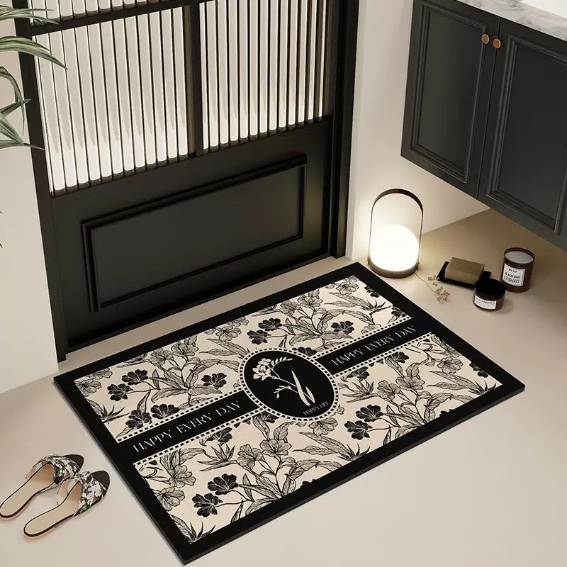 Elegant Country-Themed Bathroom Mat Kalsten