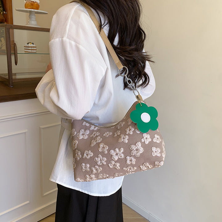 WoStylish Hobo Handbag with Floral Charm Kalsten