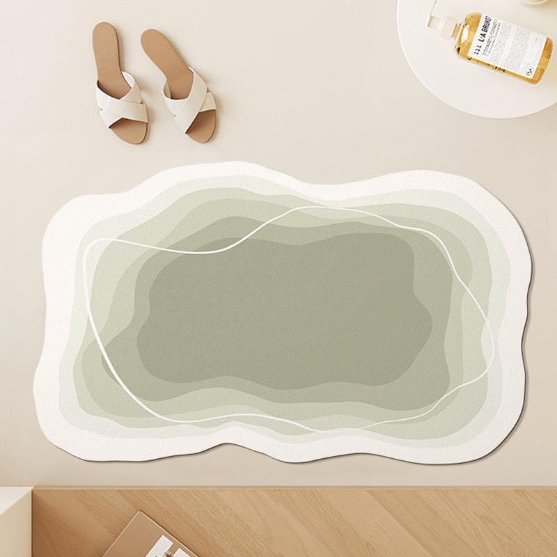 Modern Abstract Contoured Bath Mat