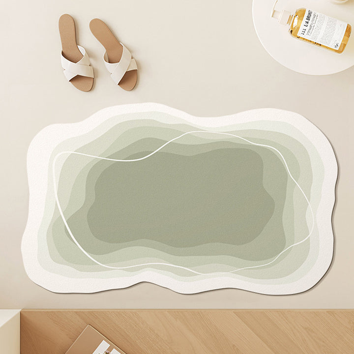 Modern Abstract Contoured Bath Mat