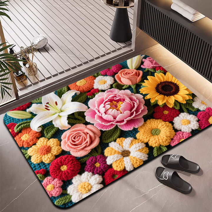 Floral Design Entrance Mat