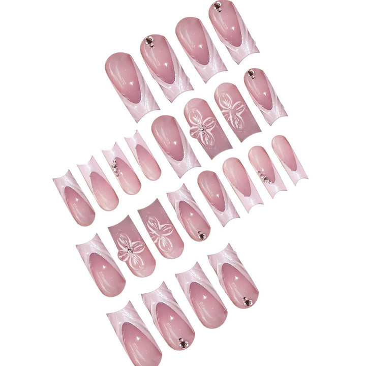 Elegant Floral Press-On Nail Art Kalsten