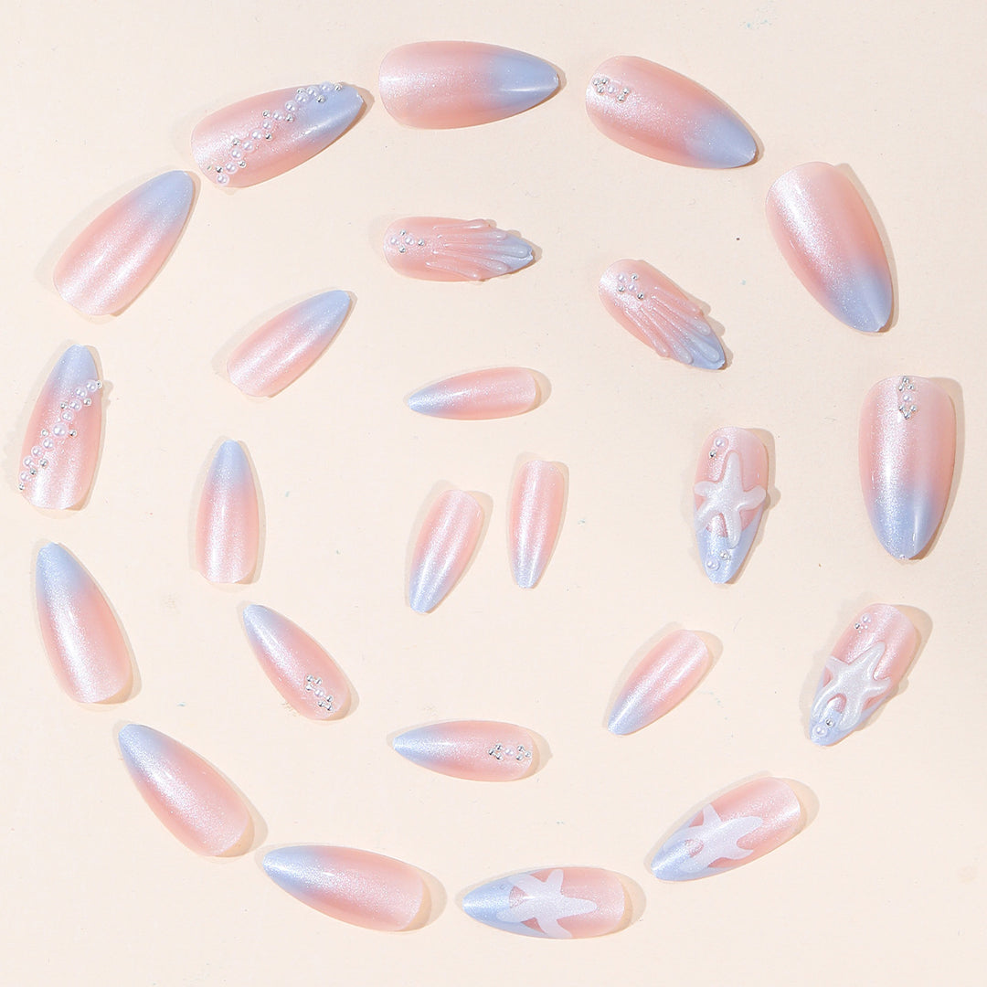Elegant Beaded Acrylic Nail Art Kalsten