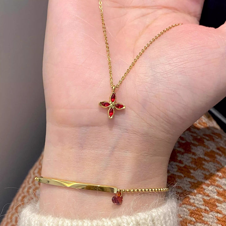 Elegant Floral Pendant Necklace Kalsten