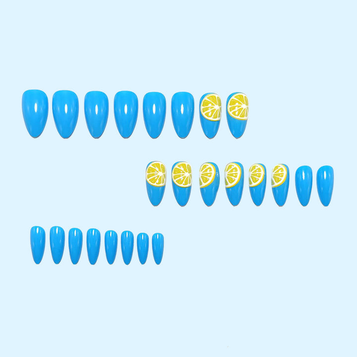 Artificial nails in fresh lemon design Kalsten