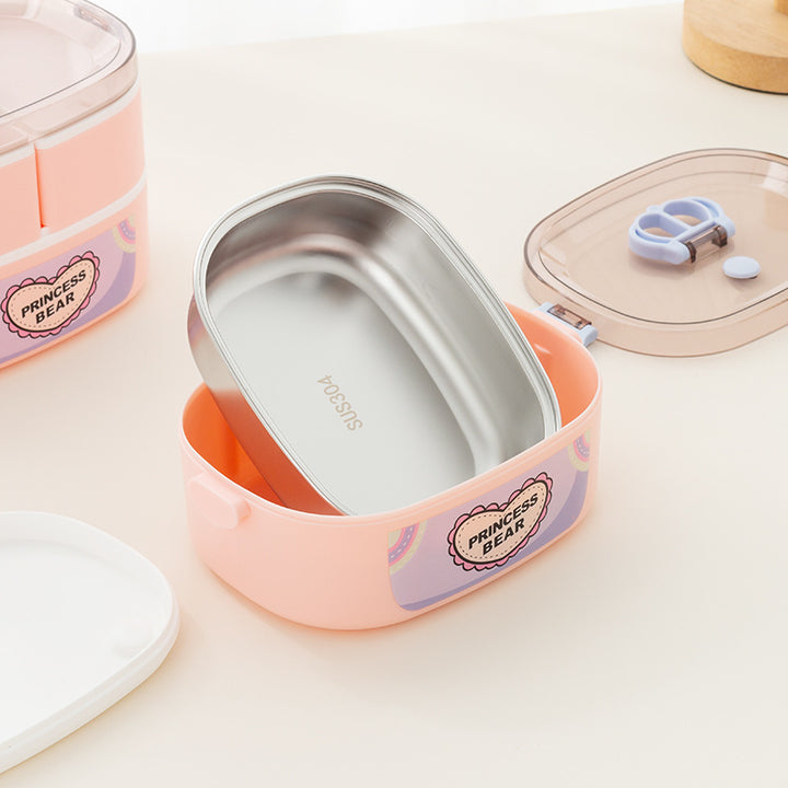 Dual-Compartment Lunch Box with Removable Insert