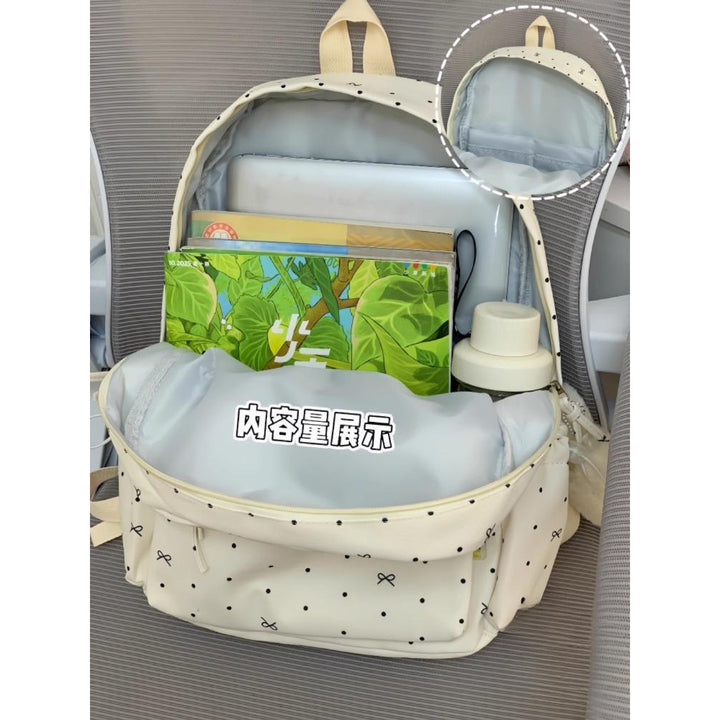 Stylish Polka Dot Casual Backpack Kalsten