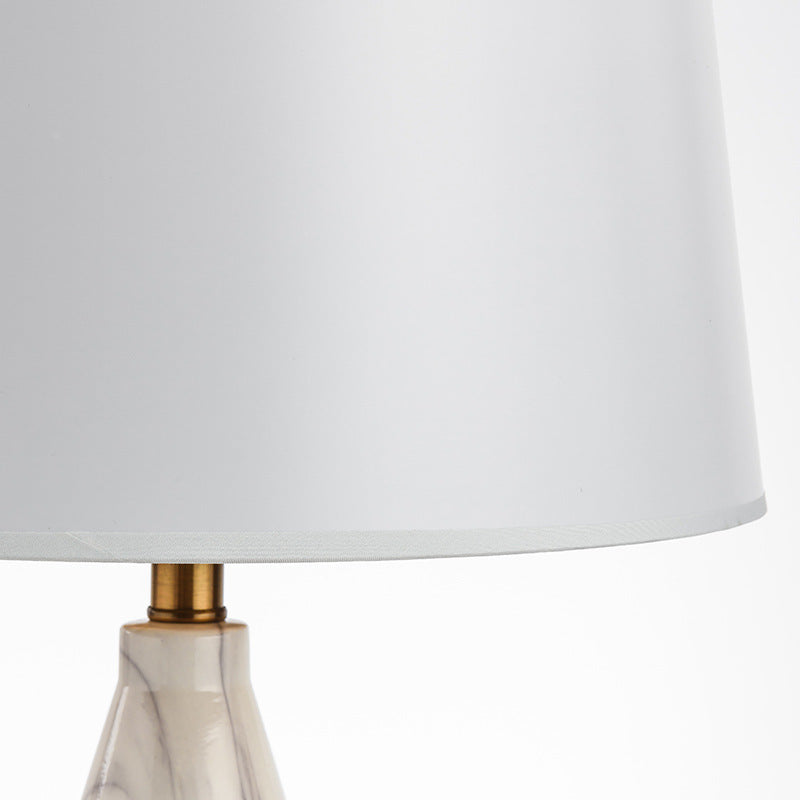 Elegant Marble Base Table Lamp with Gold Accents