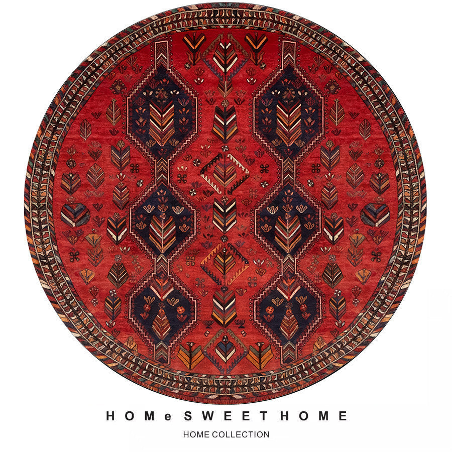 Vintage-Inspired Round Area Rug