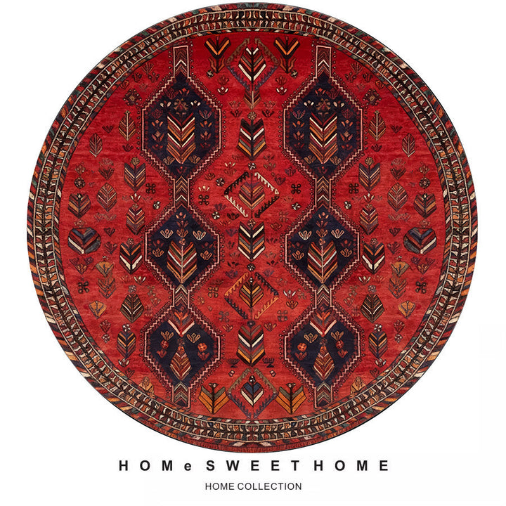 Vintage-Inspired Round Area Rug