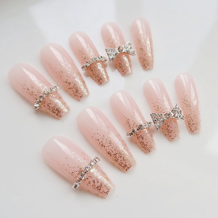 Luxury Glittered Press-On Nail Art Kalsten