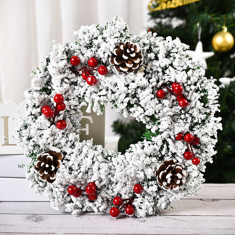 Festive Christmas wreath with pine cones and berries Kalsten