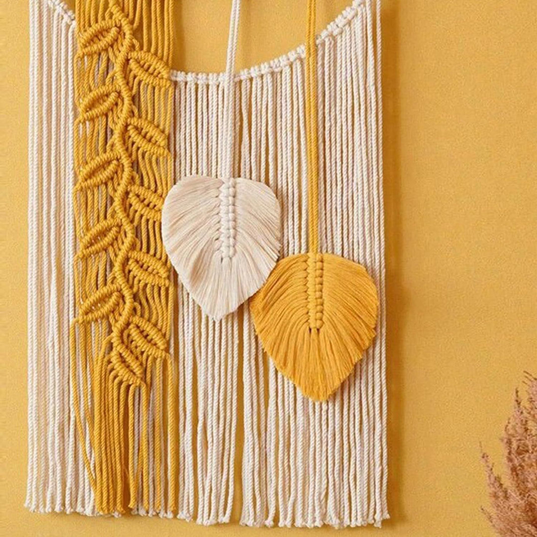 Macramé Leaf Wall Art