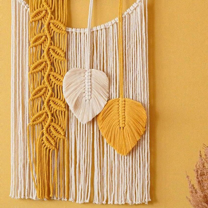 Macramé Leaf Wall Art