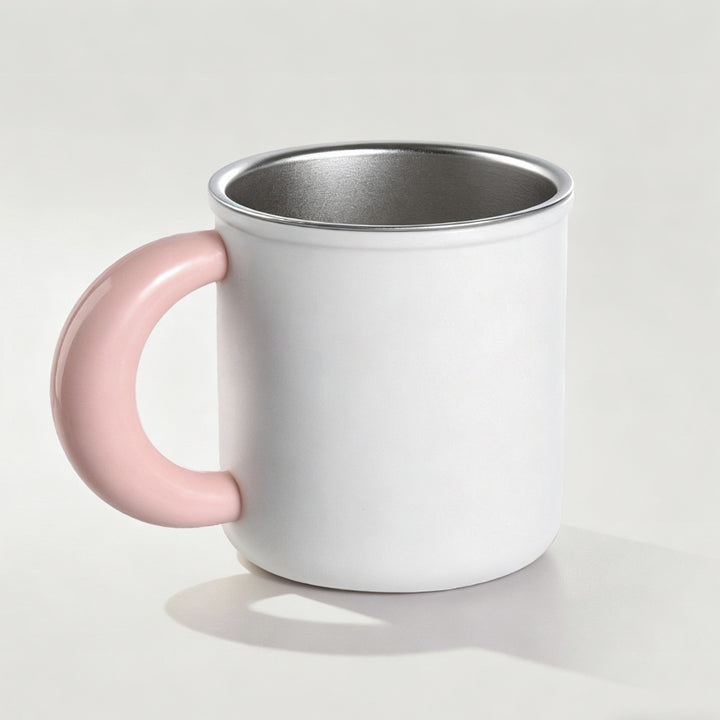 Stainless Steel Coffee and Tea Cup with Ergonomic Handle Kalsten