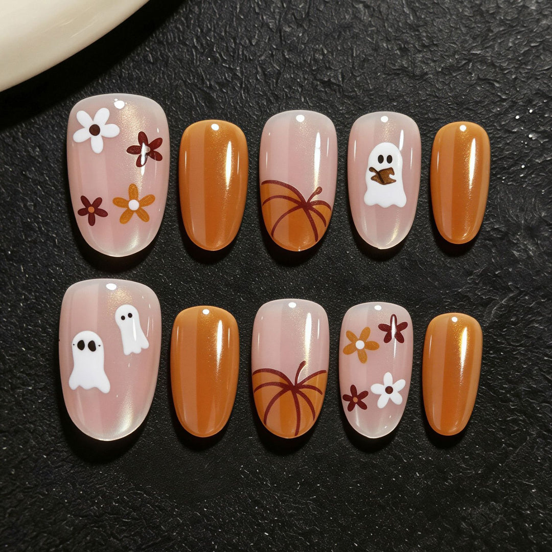Halloween-Inspired Decorative Press-On Nail Art Set Kalsten