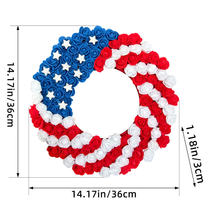Unisex nan more patriotic door wreath with eagle Statue of Liberty and flag motif Kalsten