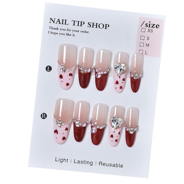 Glamorous Rhinestone-Embellished Stiletto Press-On Nails Kalsten