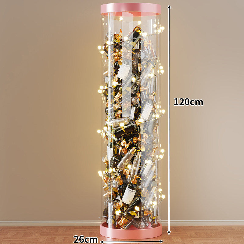 Tall Clear Acrylic Vertical Display Cylinder for Mini Perfume & Sample Bottle Collection