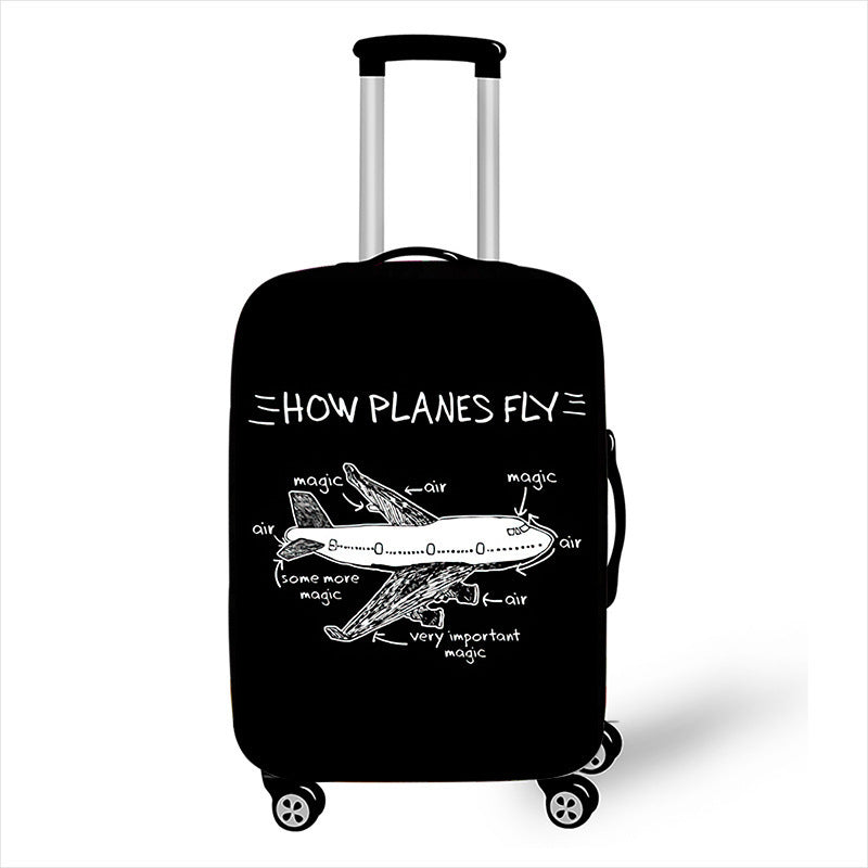 Men's hard-shell suitcase with exclusive airplane design Kalsten