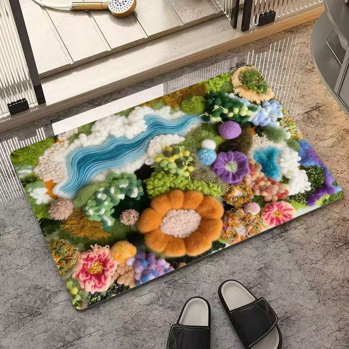 Flower pattern rug
