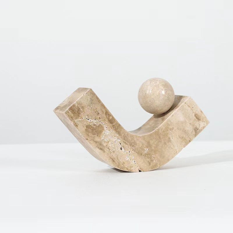 Abstract Concrete Rainbow Sculpture