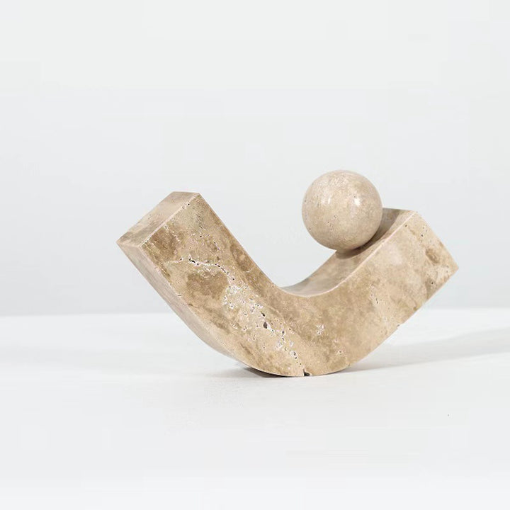 Abstract Concrete Rainbow Sculpture