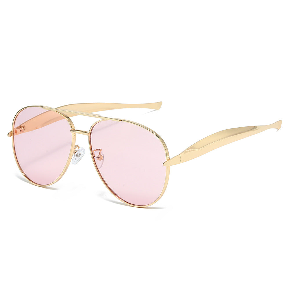 Chic Aviator Sunglasses with Stylish Metal Accents Kalsten