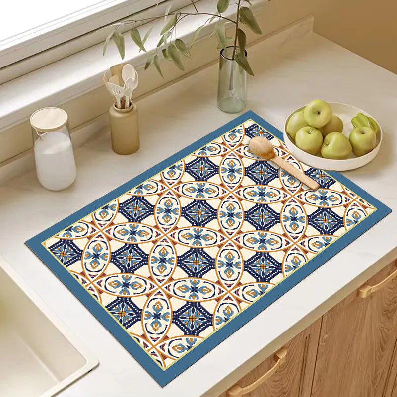 Playful Textured Kitchen Mat Kalsten
