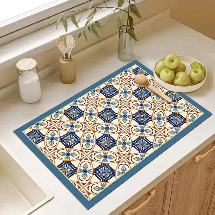 Playful Textured Kitchen Mat Kalsten