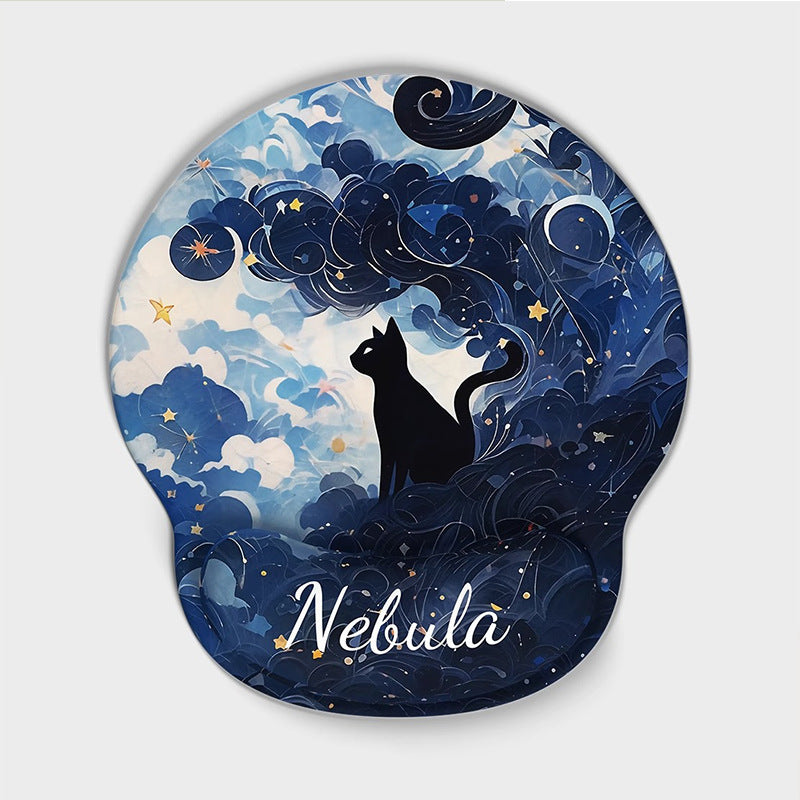 Artistic Cat-Themed Gaming Mouse Pad