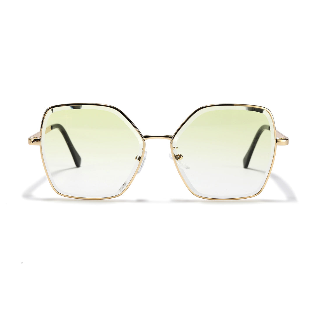 Women geometric sunglasses with fashionable gold frame Kalsten