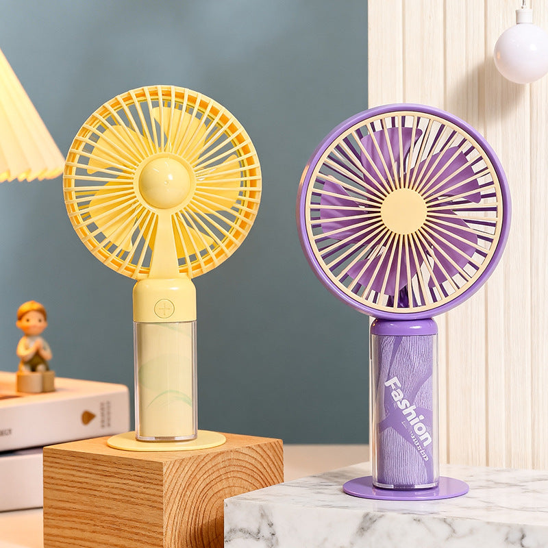 Women portable hand fan with flexible tilt mechanism and stylish heart design Kalsten