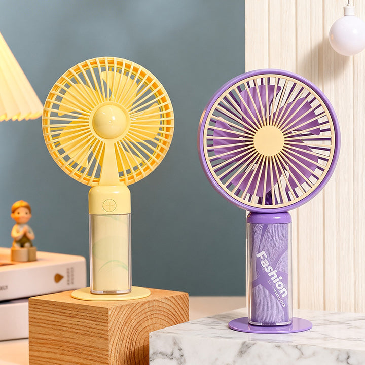 Women portable hand fan with flexible tilt mechanism and stylish heart design Kalsten