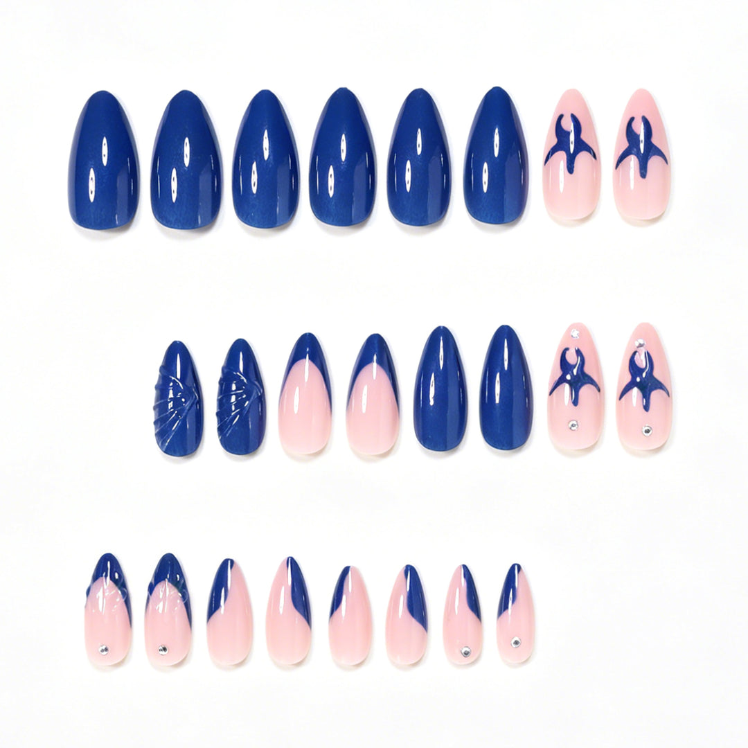 Artistic Ocean-Inspired Nail Art Set Kalsten