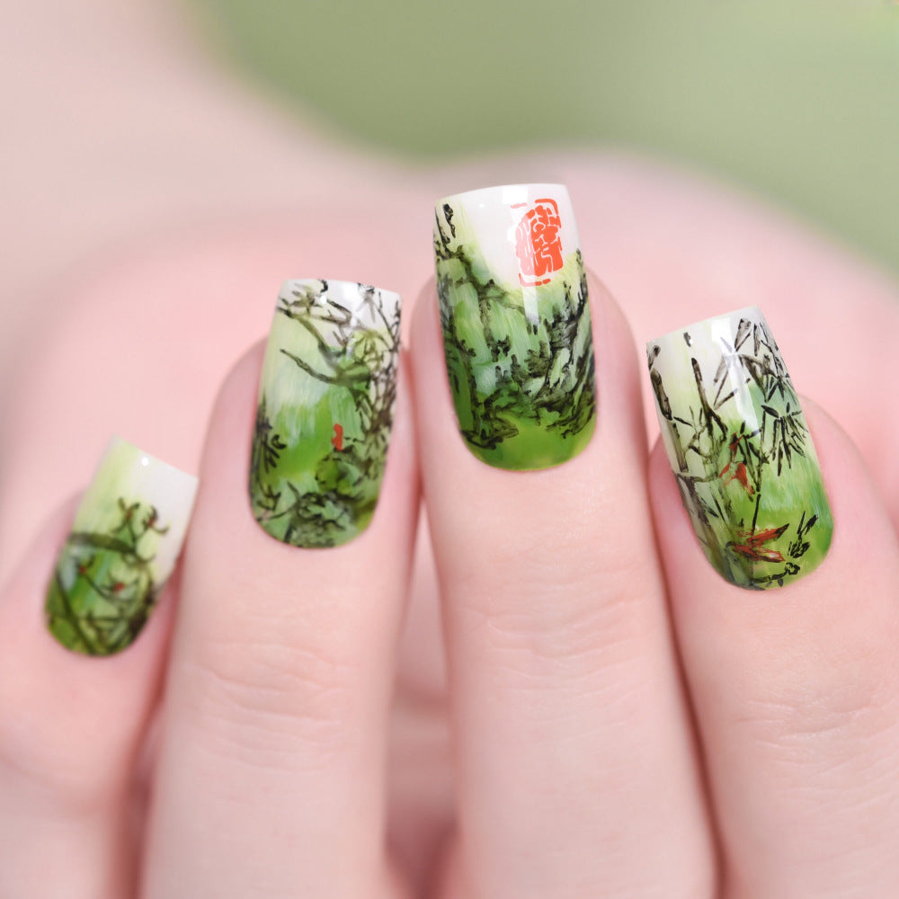Artificial nails with bamboo design Kalsten