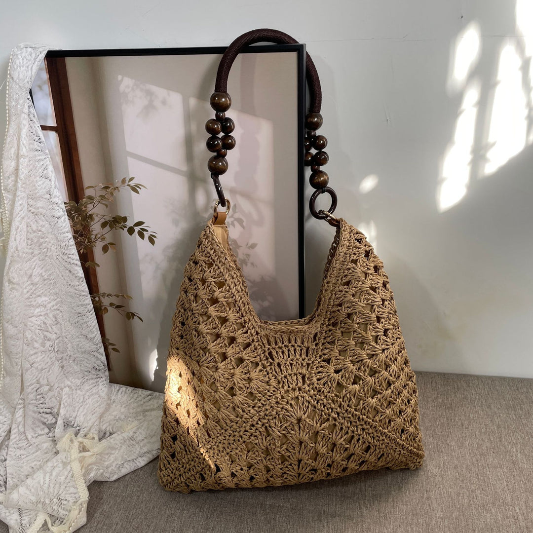Hand-knotted Tote Bag in Boho Style Kalsten