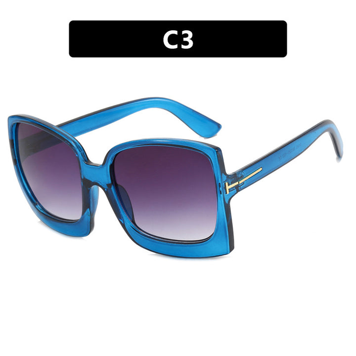 Women's oversized sunglasses in modern square design with mirrored lenses Kalsten
