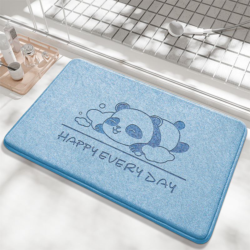 Playful Bunny Design Bath Mat Kalsten