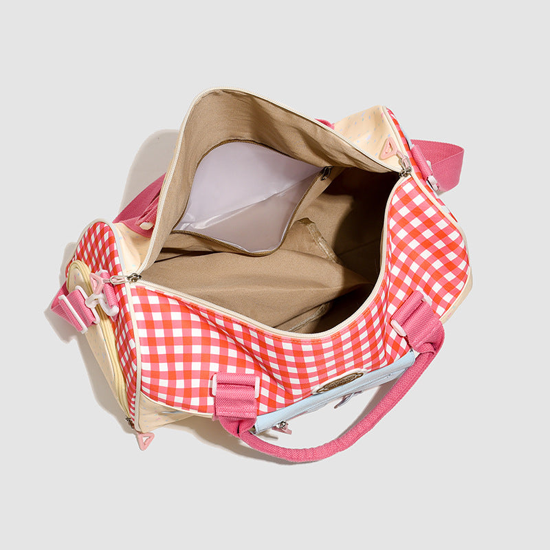 Playful Patterned Carryall Duffle Bag Kalsten